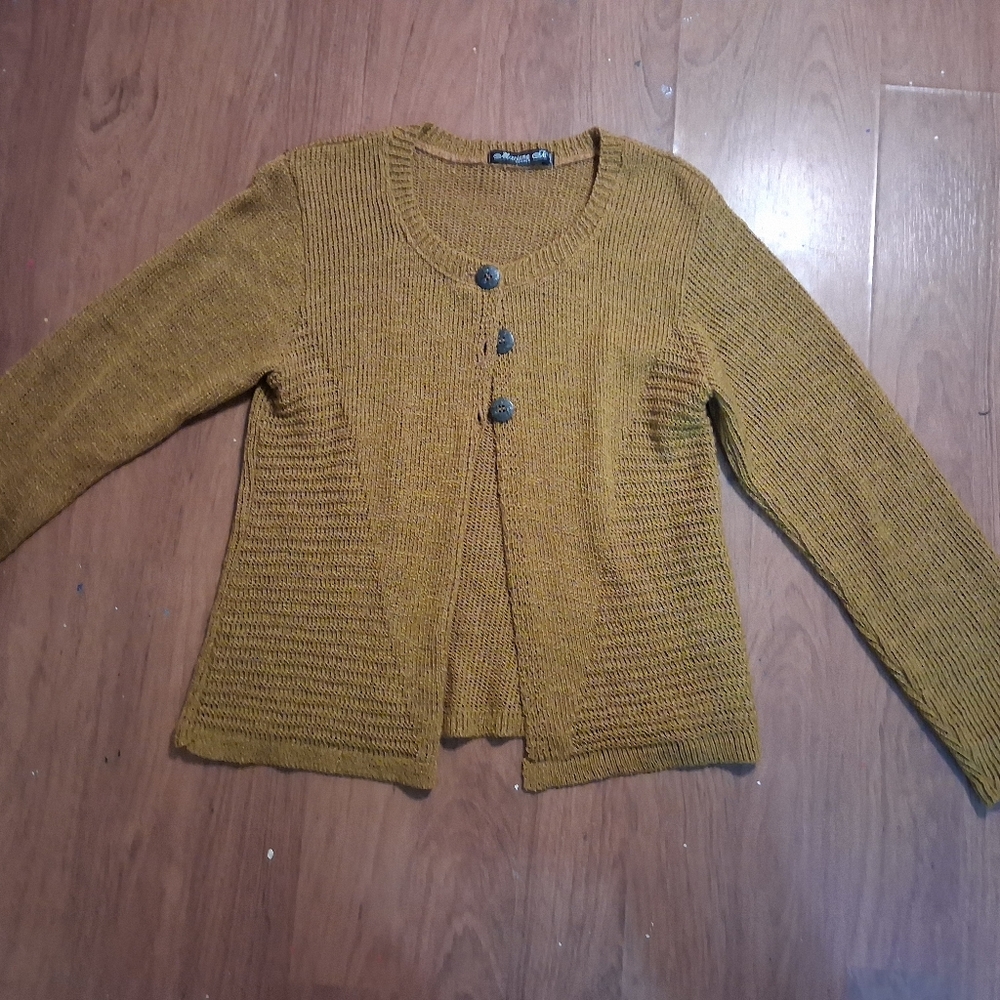 Mustard Knit Cardigan